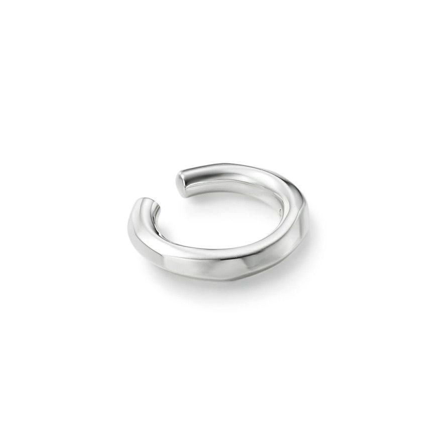【残り一点】Crockery Hoop Ear Cuff_S(SILVER)