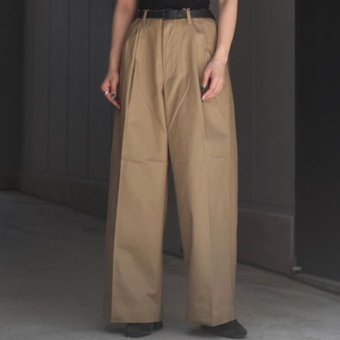 【残り一点】2Tuck Wide Chino Trousers
