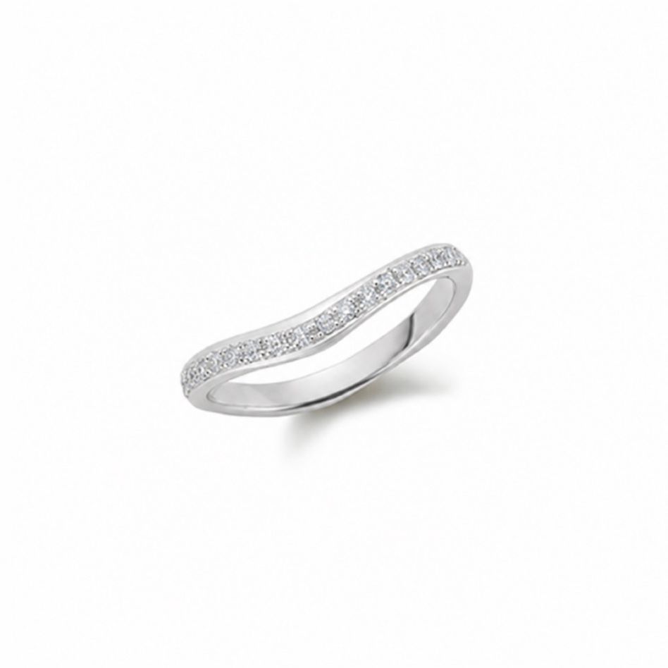 【お取り寄せ注文可能】Longtemps Ring S W / Half Dia(PLATINUM950)