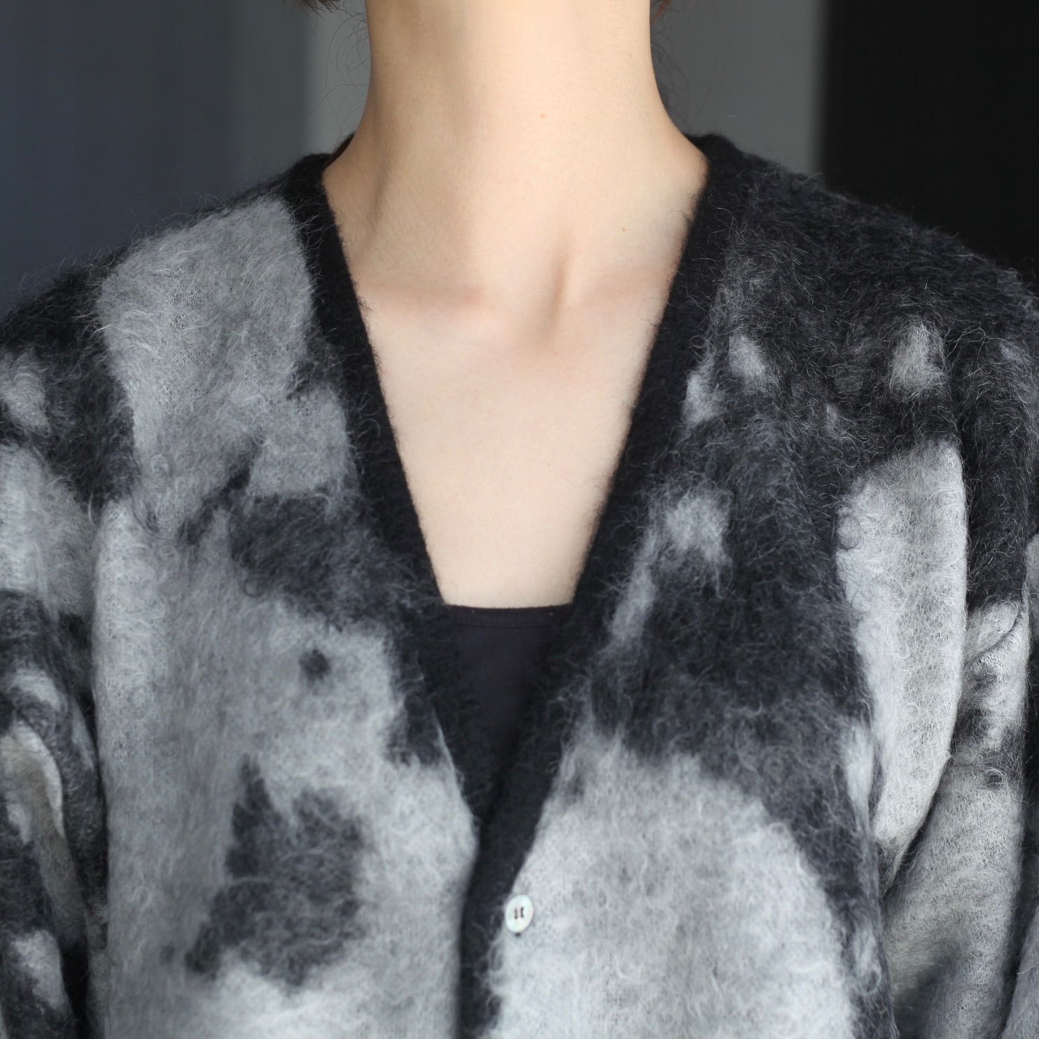 【残り一点】Kid Mohair Jacquard Cardigan