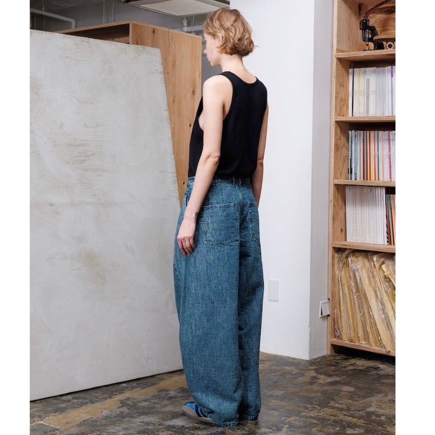 【残り一点】ウォッシュドデニムワイドパンツ