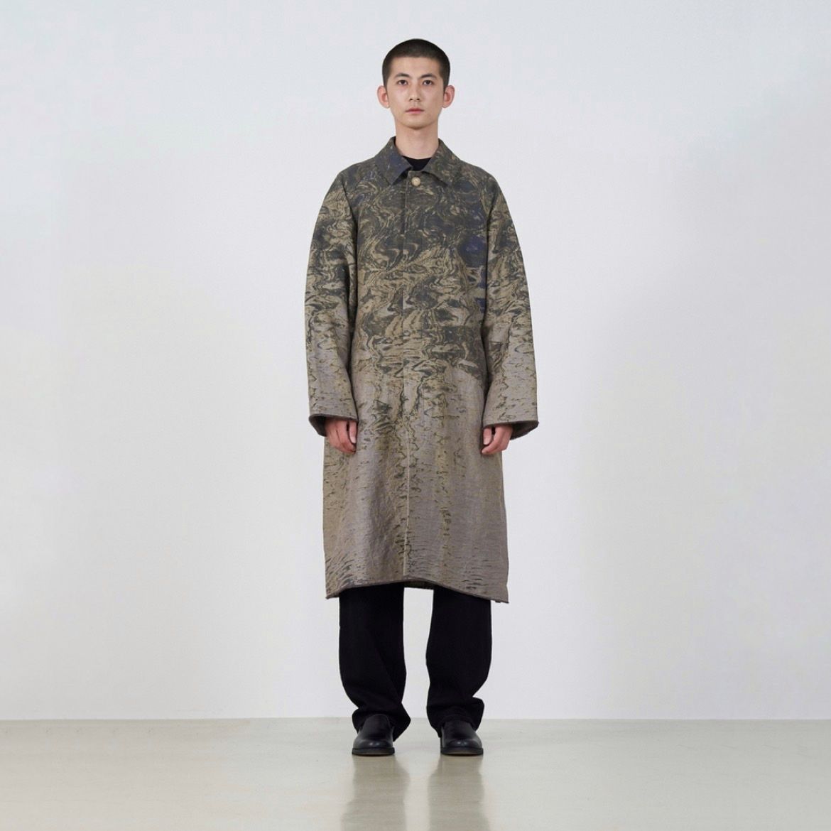 【残り一点】Photo Jacquard Balmacaan Coat