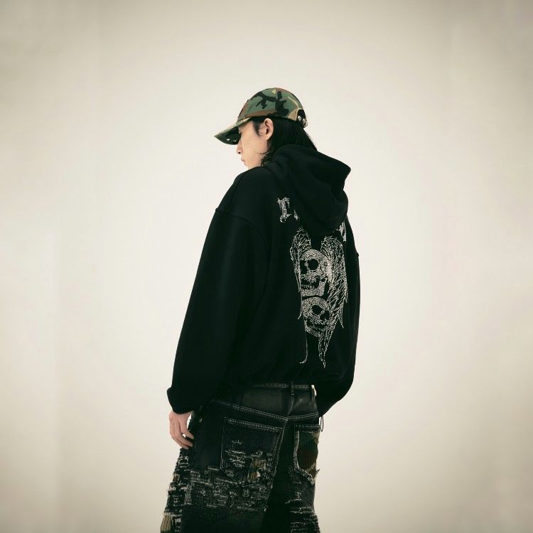 【残り一点】TC Angels Crystal Embellished Hoodie