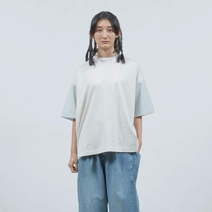 【残り一点】シャツ切替ワイドT