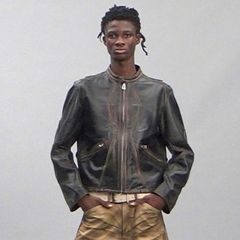 【残り一点】Distressed Leather Motorcycle Jacket