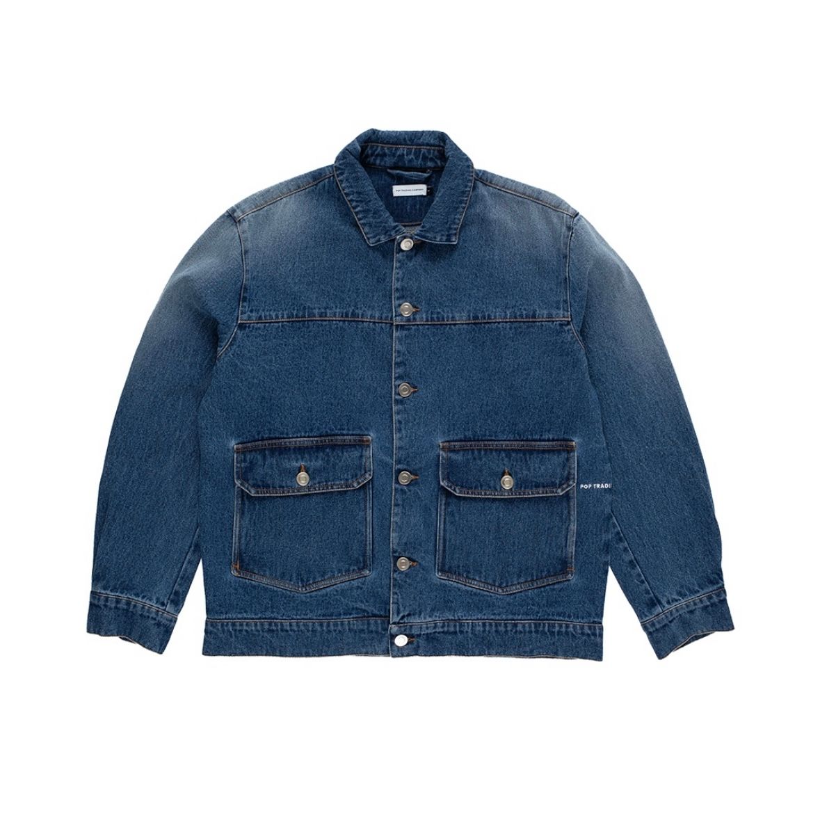 【すぐ発送】　最終お値下げ　2度使用のみ　マッキントッシュ　デニムジャケット Pop Trading Company - 【残り一点】Full Button Denim Jacket