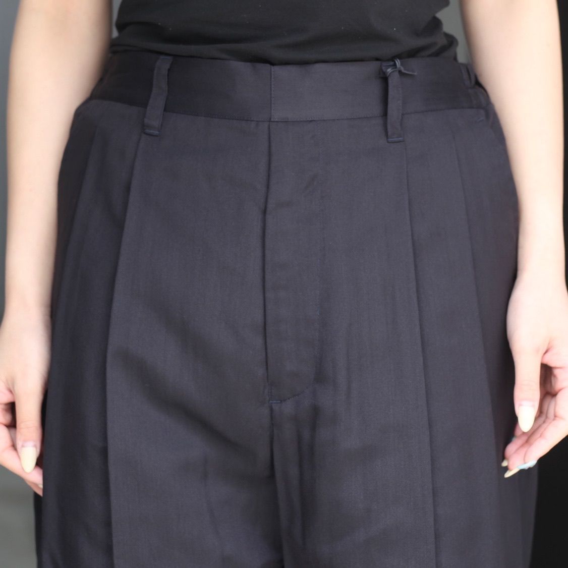 【残りわずか】Silk Cupro Twill Wide Easy Trousers