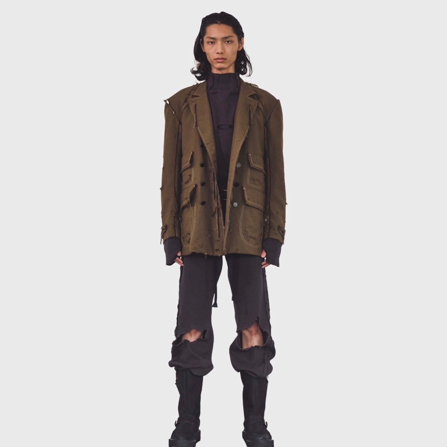 【残り一点】Slash Seam Hunting Tailored Jacket With Damaged(70'S VINTAGE FRENCH ARMY)