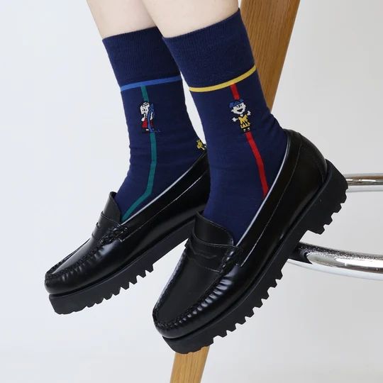 【再販売通知受付可能】Line Socks(ピーナッツギャング)