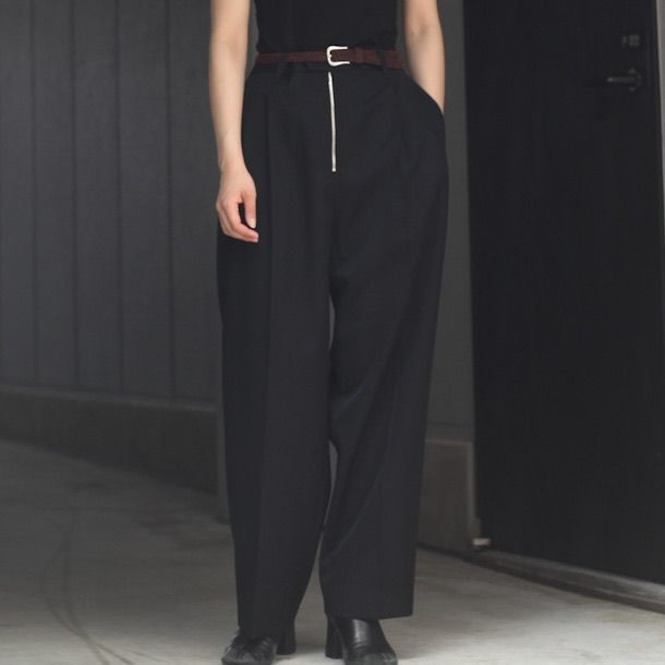 【残りわずか】EX Wide Tapered Bare Zip Trousers - S
