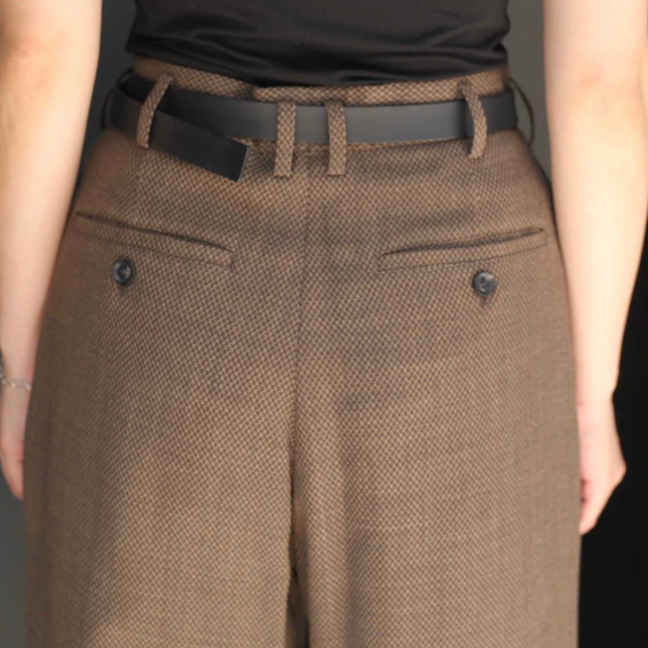 【残り一点】3 Tuck Wool Serge Trousers