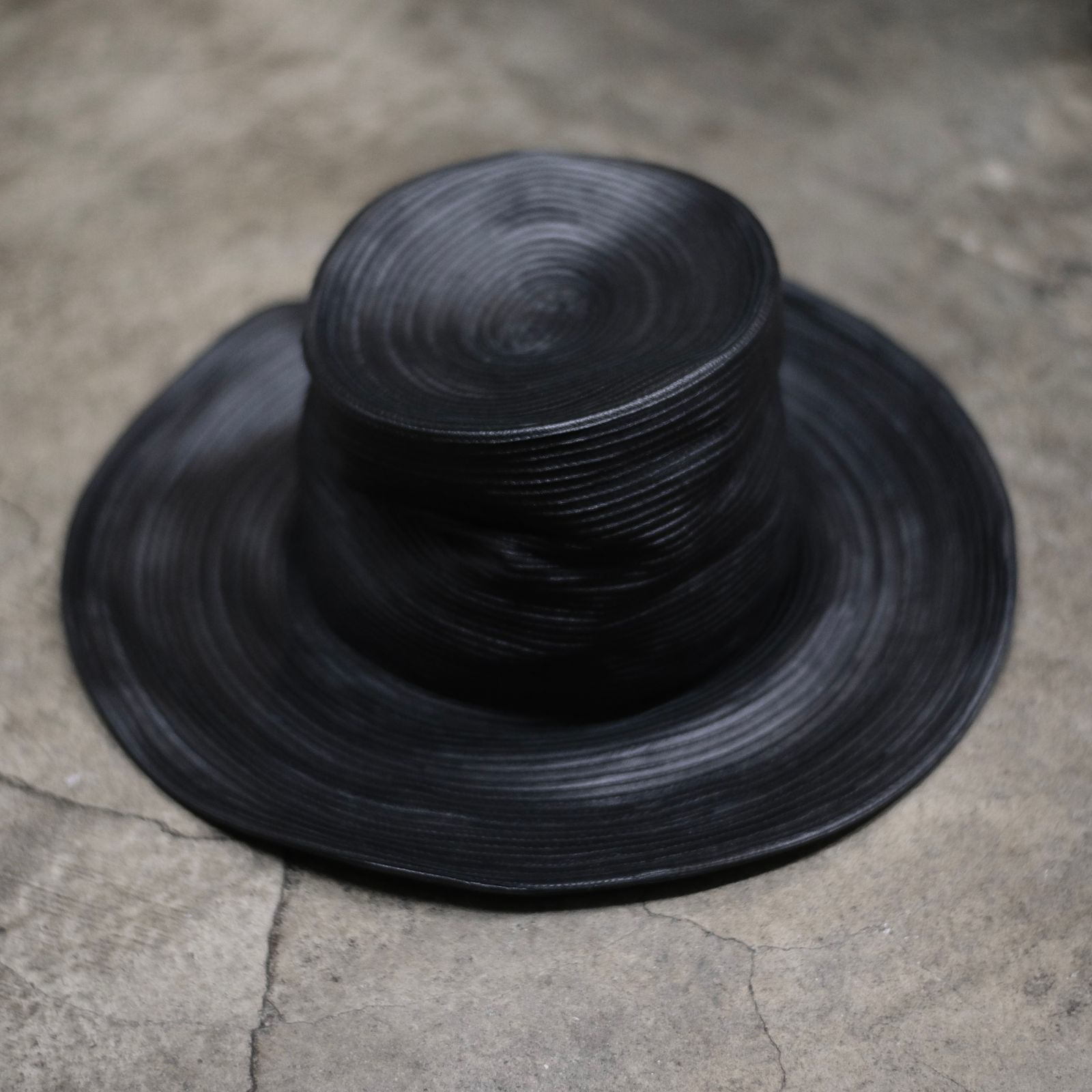 【お取り寄せ注文可能】Leather Blade Boater Hat
