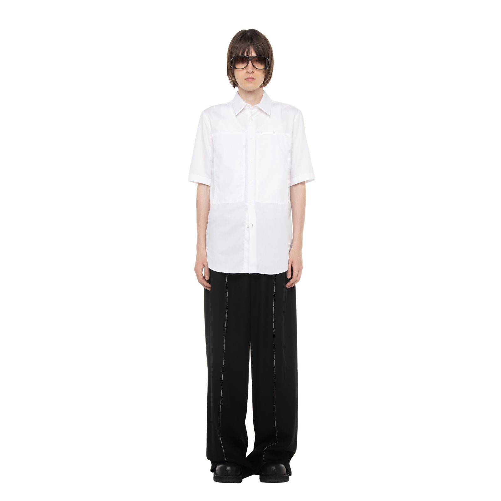 【残り一点】"Hand Stitch" Dress Wide Slacks