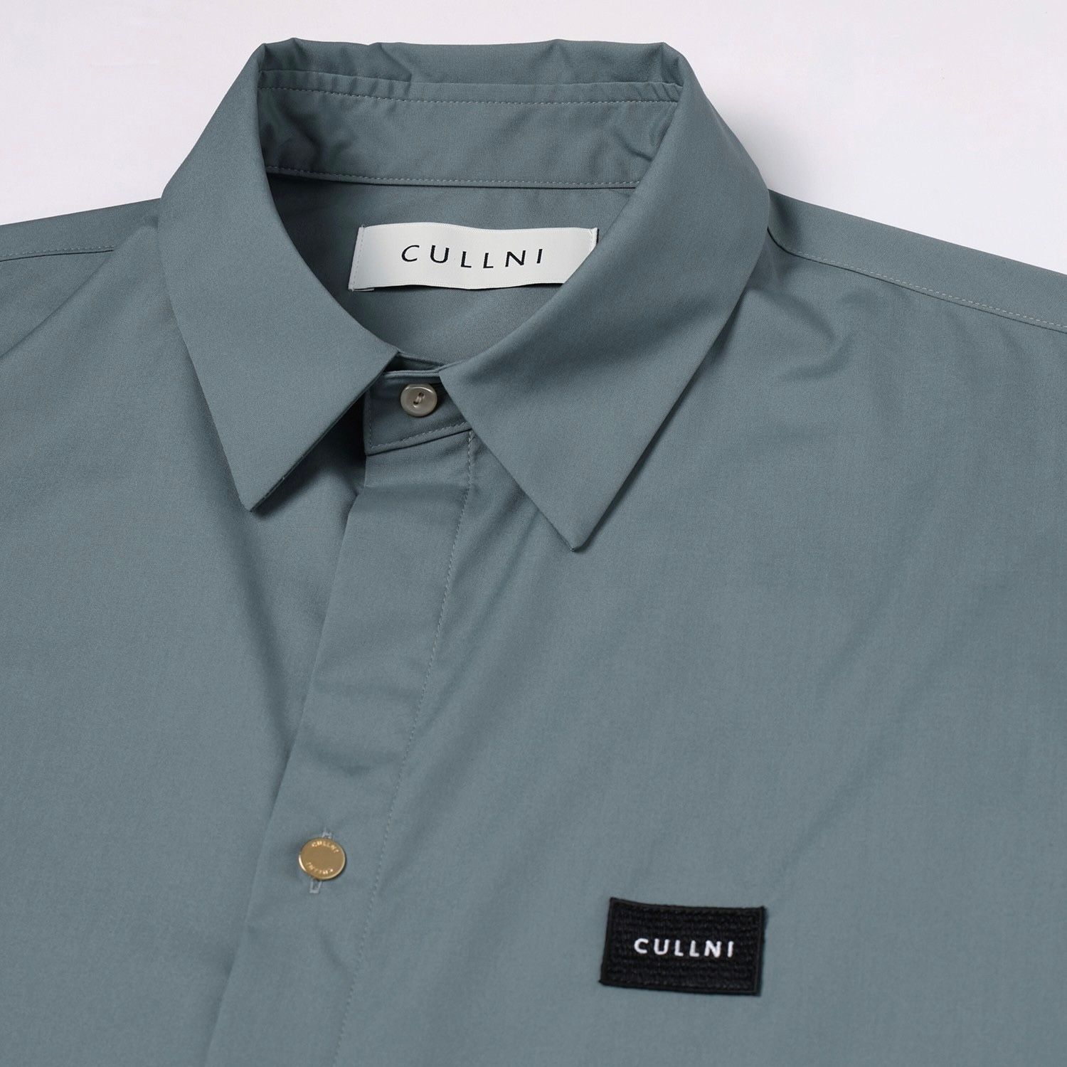 【残り一点】High Count Broadcloth Embroidery Patch Shirt