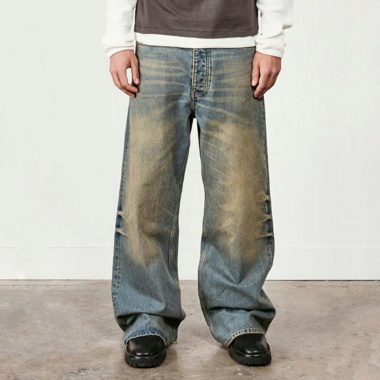 NO MAINTENANCE - 【再販売通知受付可能】Sand Wash Baggy Denim