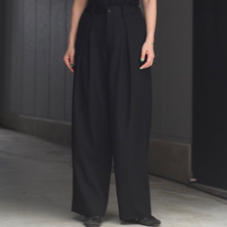 ssstein easy wide trousers サイズM 黒 ブラック ssstein(シュタイン)/EASY WIDE TROUSERS/BLACK 通販 取り扱い