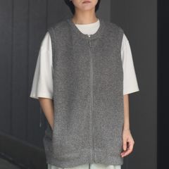 【残りわずか】Moss Stitch Zip Vest