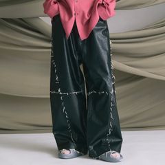 【残り一点】Artificial Leather Wide Leg Pants