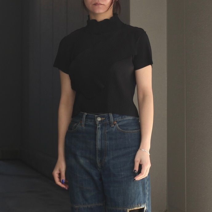 【残り一点】Todo Wave Tiny Top Short Sleeve Highneck