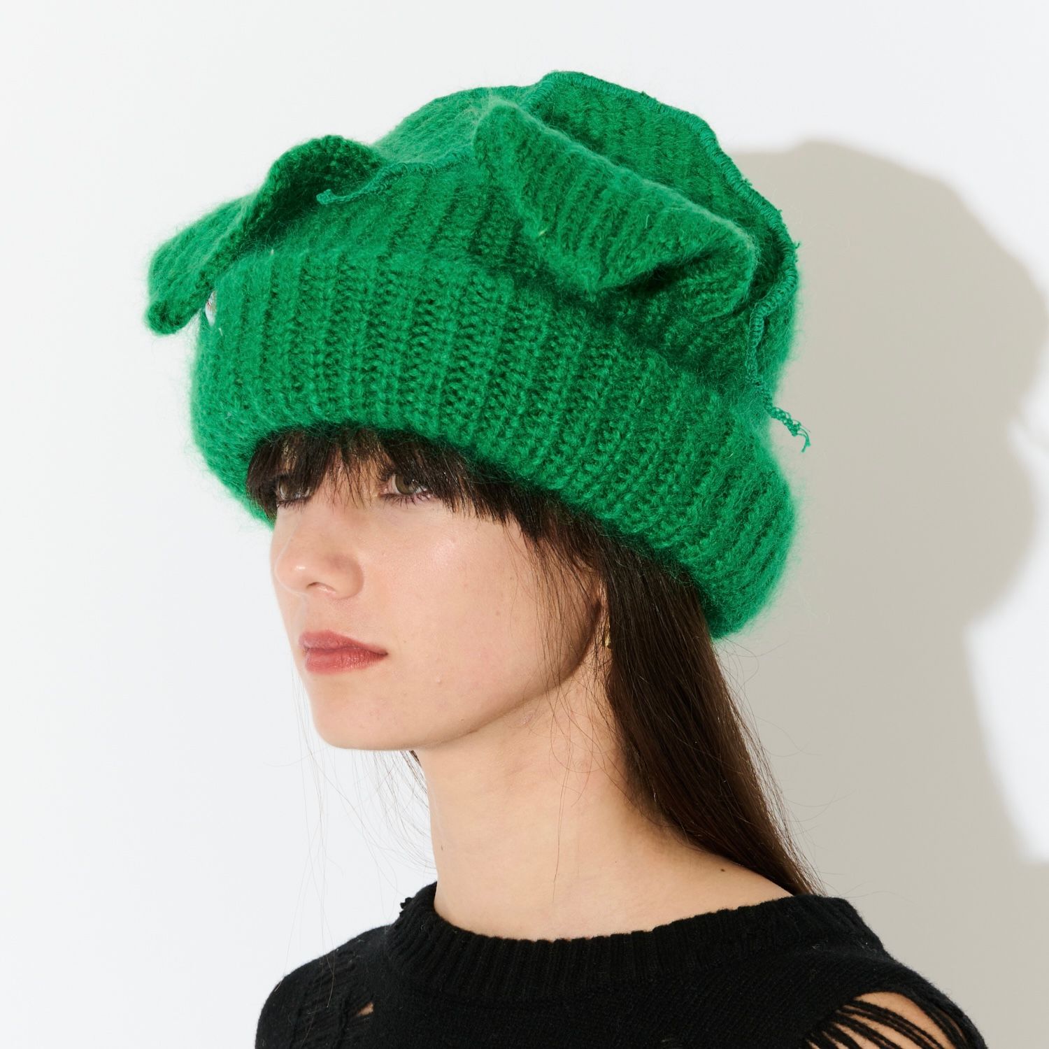 【残り一点】Mohair Chunky Ears Beanie