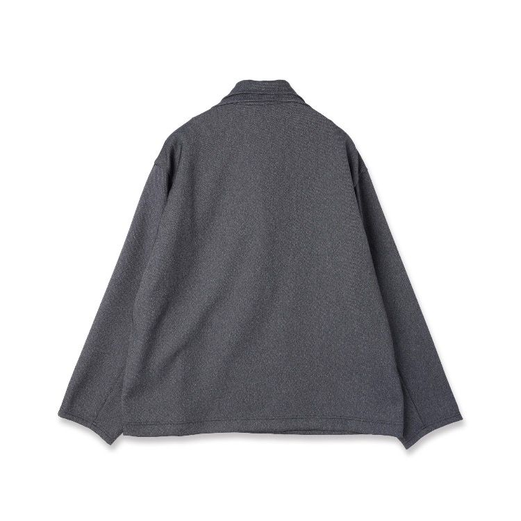 【残り一点】Faux Denim Layered Stand Collar Pullover