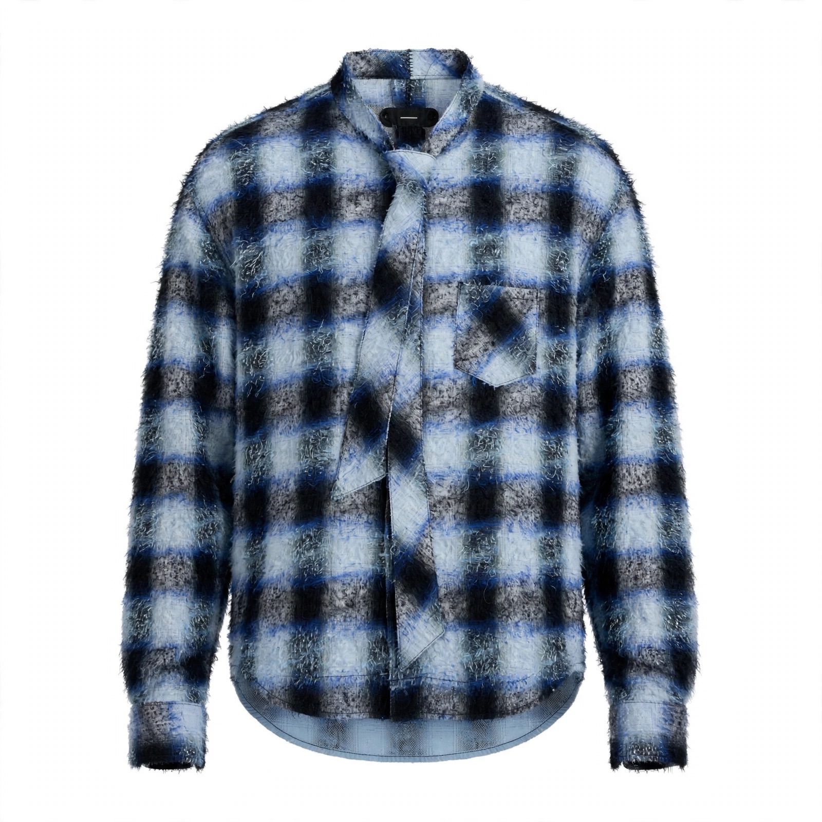 【残り一点】Shaggy Ombre Ribbon Shirt(DRUNK)