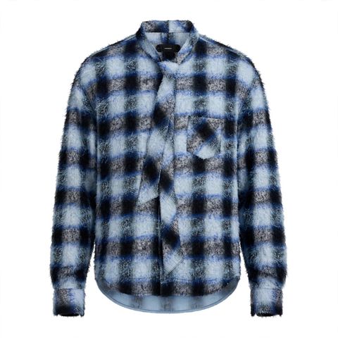 【残り一点】Shaggy Ombre Ribbon Shirt(DRUNK)