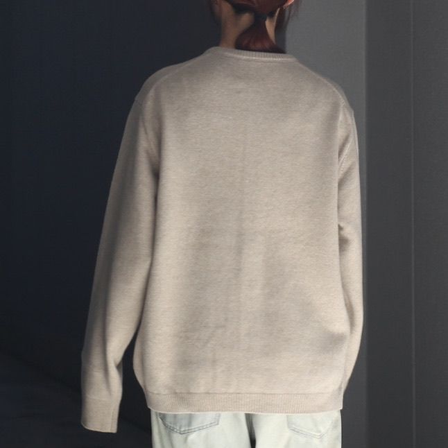 【残りわずか】Extra Fine Wool Knit Crew Neck Cardigan