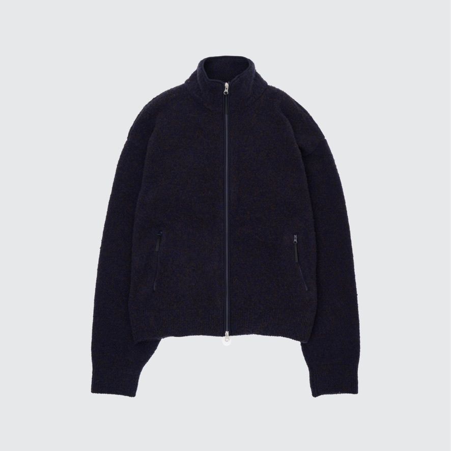 【残り一点】Boucle Knit Zip Jacket
