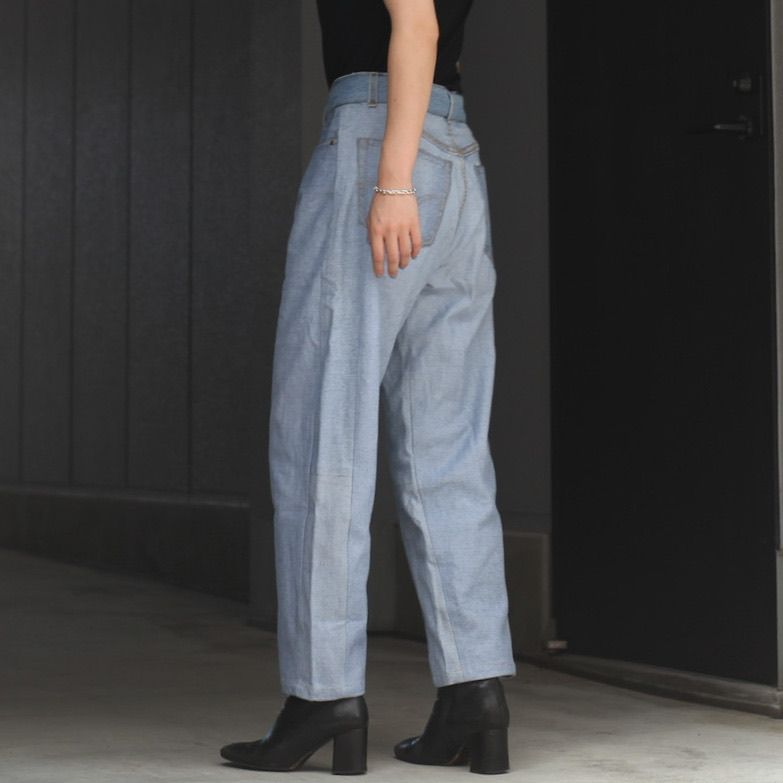 SEEALL - 【残り一点】Reconstructed Belted Baggy Denim_1(S