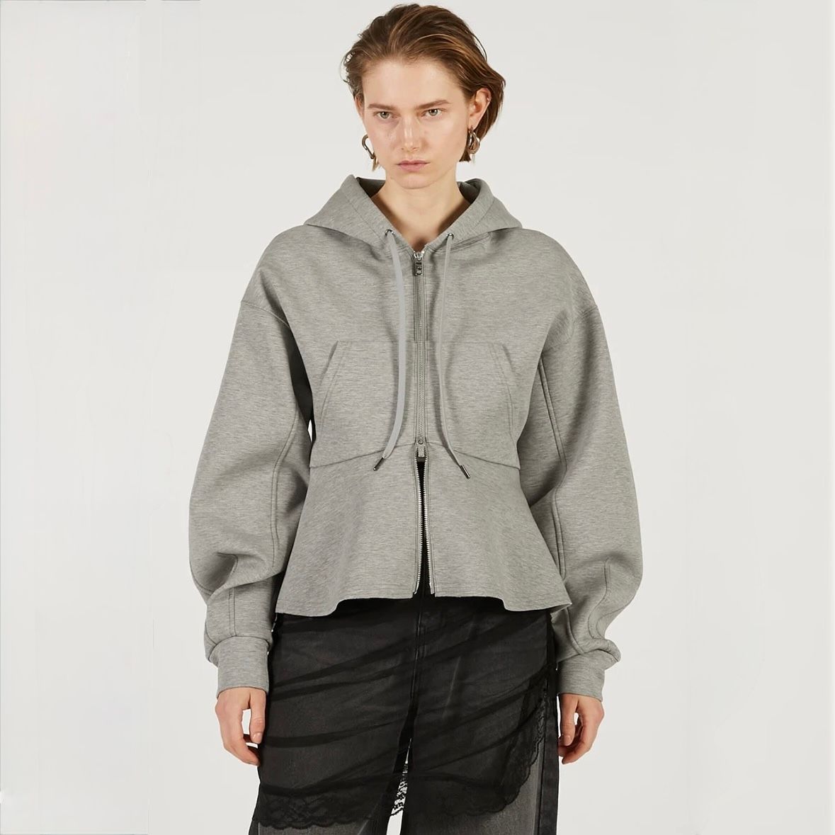 【残り一点】ペプラムフーディパーカー