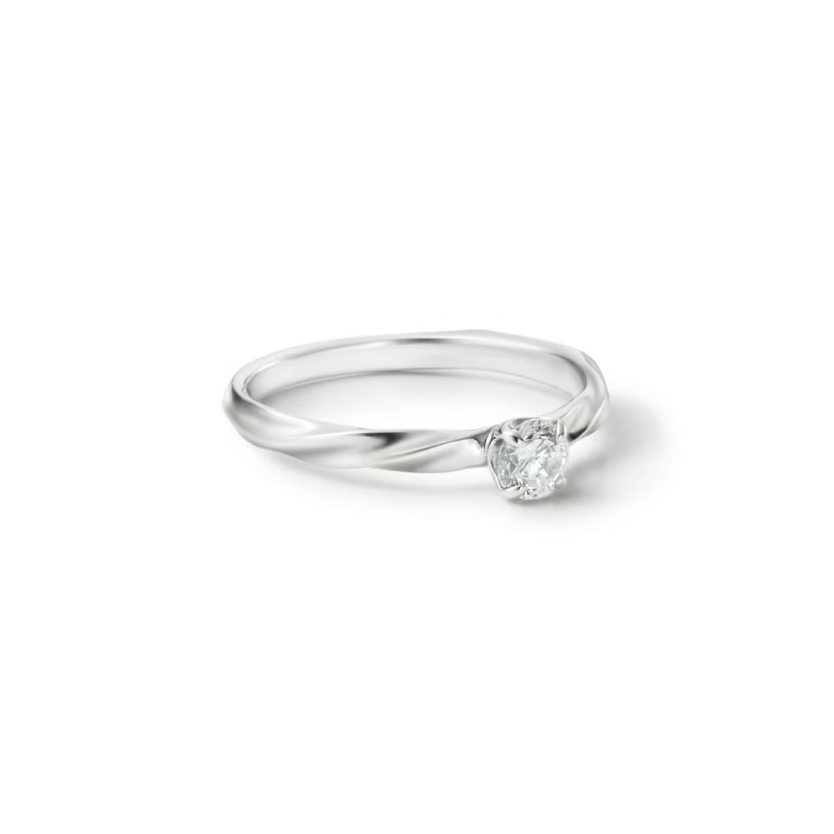 【お取り寄せ注文可能】Half Twist Ring W / Dia(PLATINUM950)