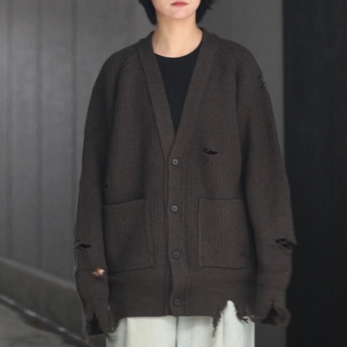 stein - 【残りわずか】Milled Damage Knit Cardigan | ACRMTSM ONLINE 