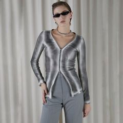 【残り一点】Painted Rib Zip Cardigan