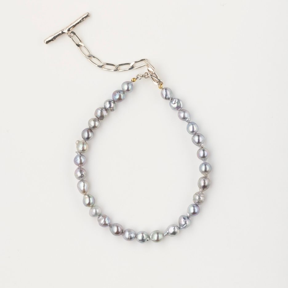 【お取り寄せ注文可能】Gray Akoya Baroque Bracelet Anklet