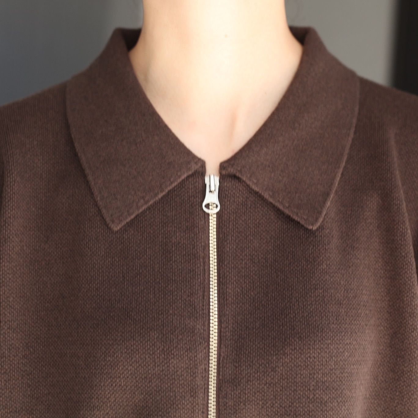 【残り一点】Co/Wo Moss Stitch Zip Blouson
