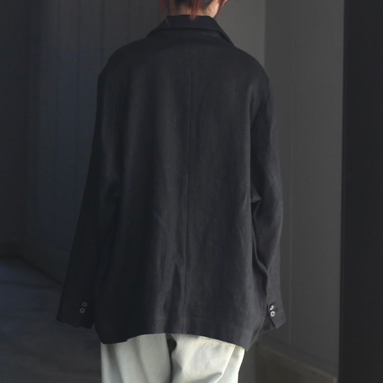 【残り一点】セミウェットリネンシングルジャケット