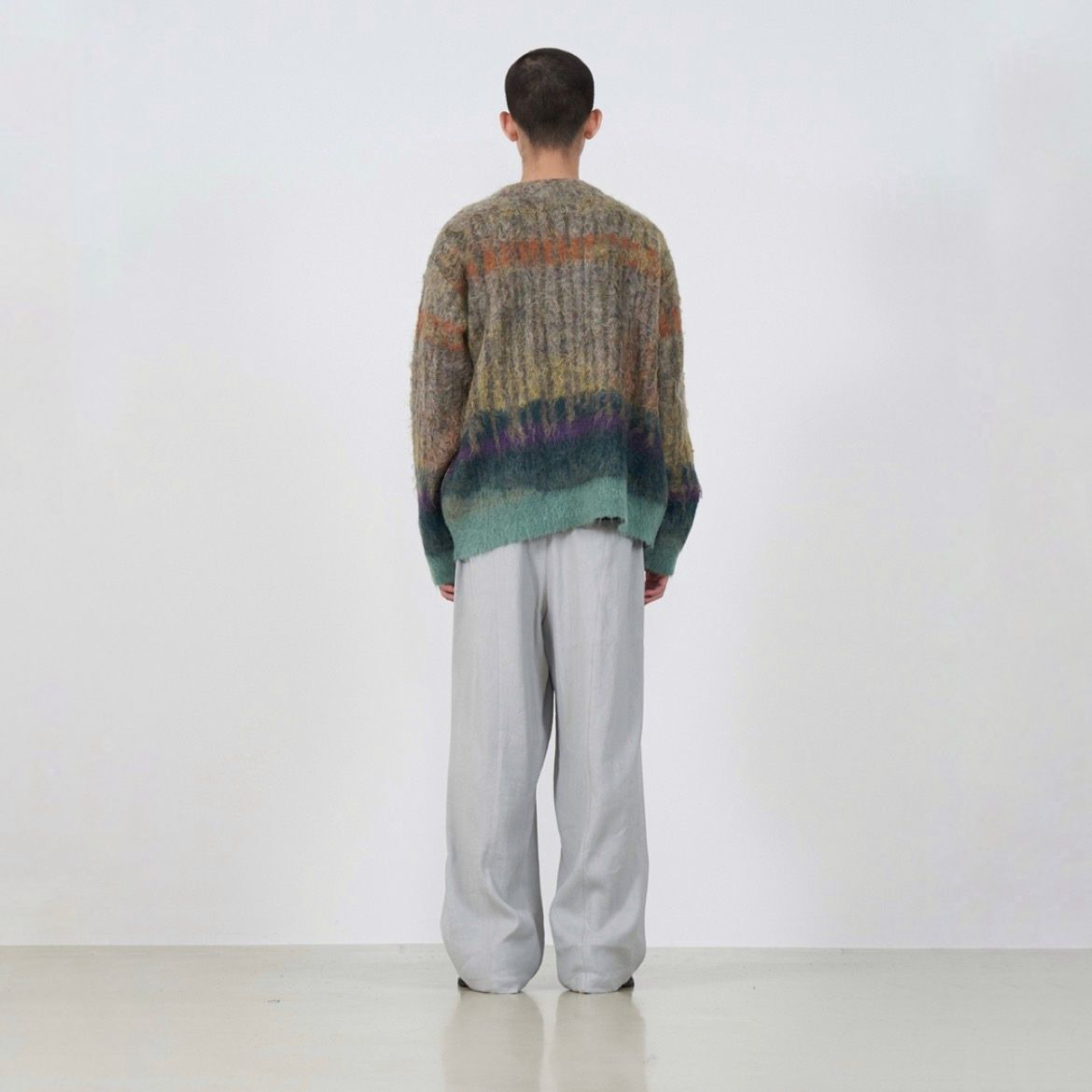 【残りわずか】Tree Jaquard Mohair Buttoned Cardigan
