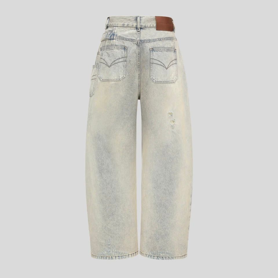 【残り一点】Light Blue Washed Deconstructed Denim Pants