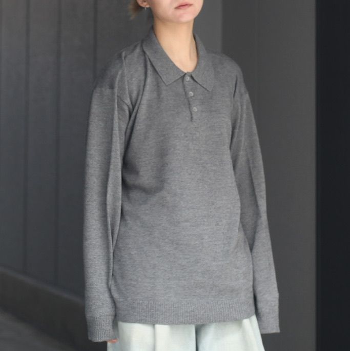 ATON - 【残り一点】Wool Washi Polo Sweater | ACRMTSM ONLINE STORE