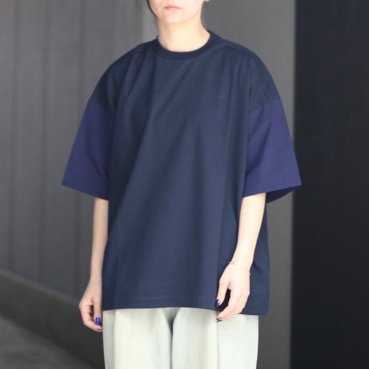 【残り一点】シャツ切替ワイドT