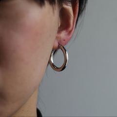 【残り一点】Classic Hoops Thick Medium(SILVER)