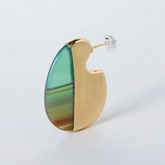 新品 PREEK UKISHIMA SORAMAME ピアス ブラウン ゴールド PREEK - 【お取り寄せ注文可能】Ukishima Soramame Green Agate