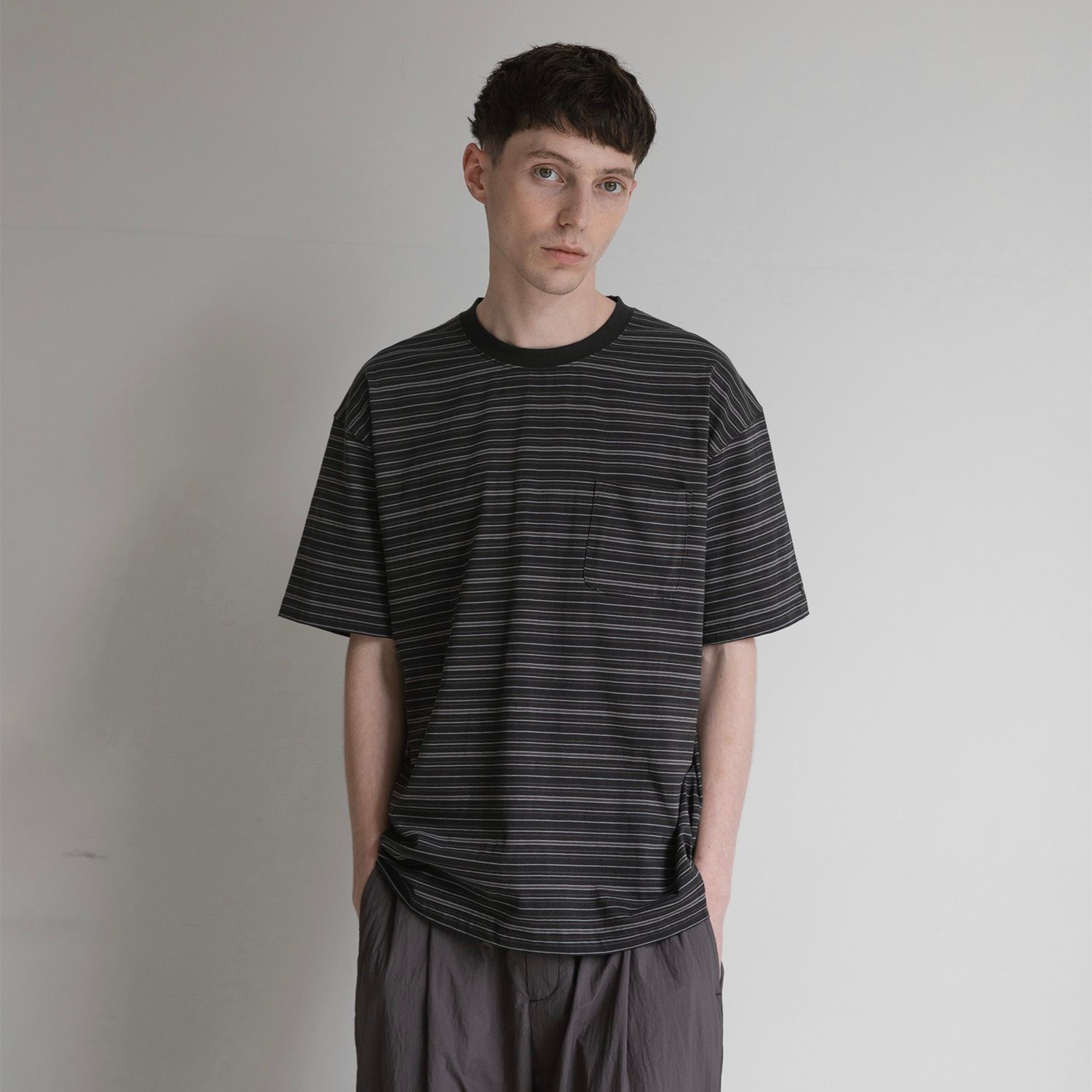 【残り一点】Ordinary Multi Stripe Pocket Tee