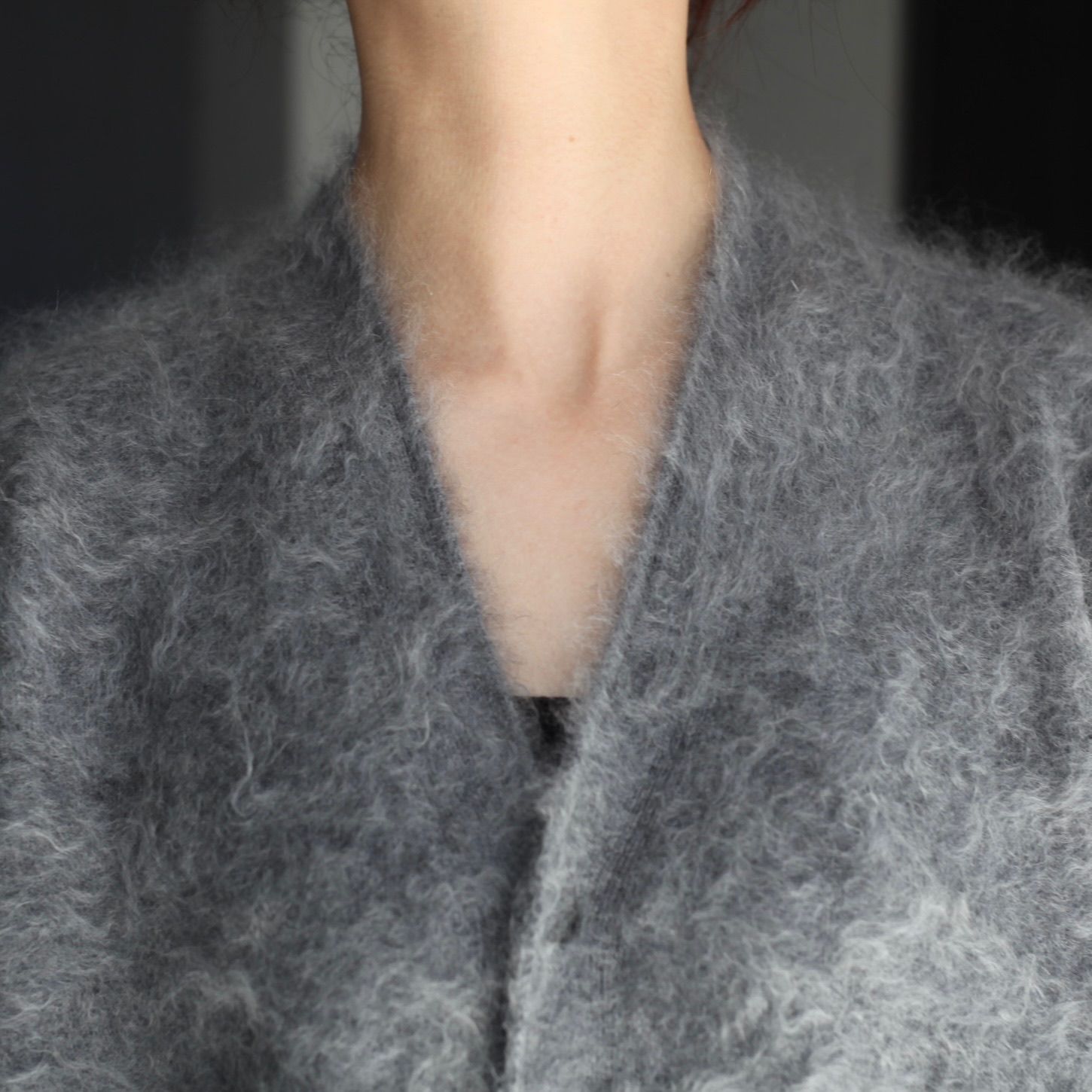 【残り一点】Cashmere Shaggy Knit V Neck Cardigan
