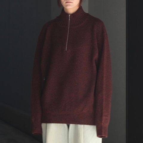 【残り一点】Wool Kanoko Half Zip P/O