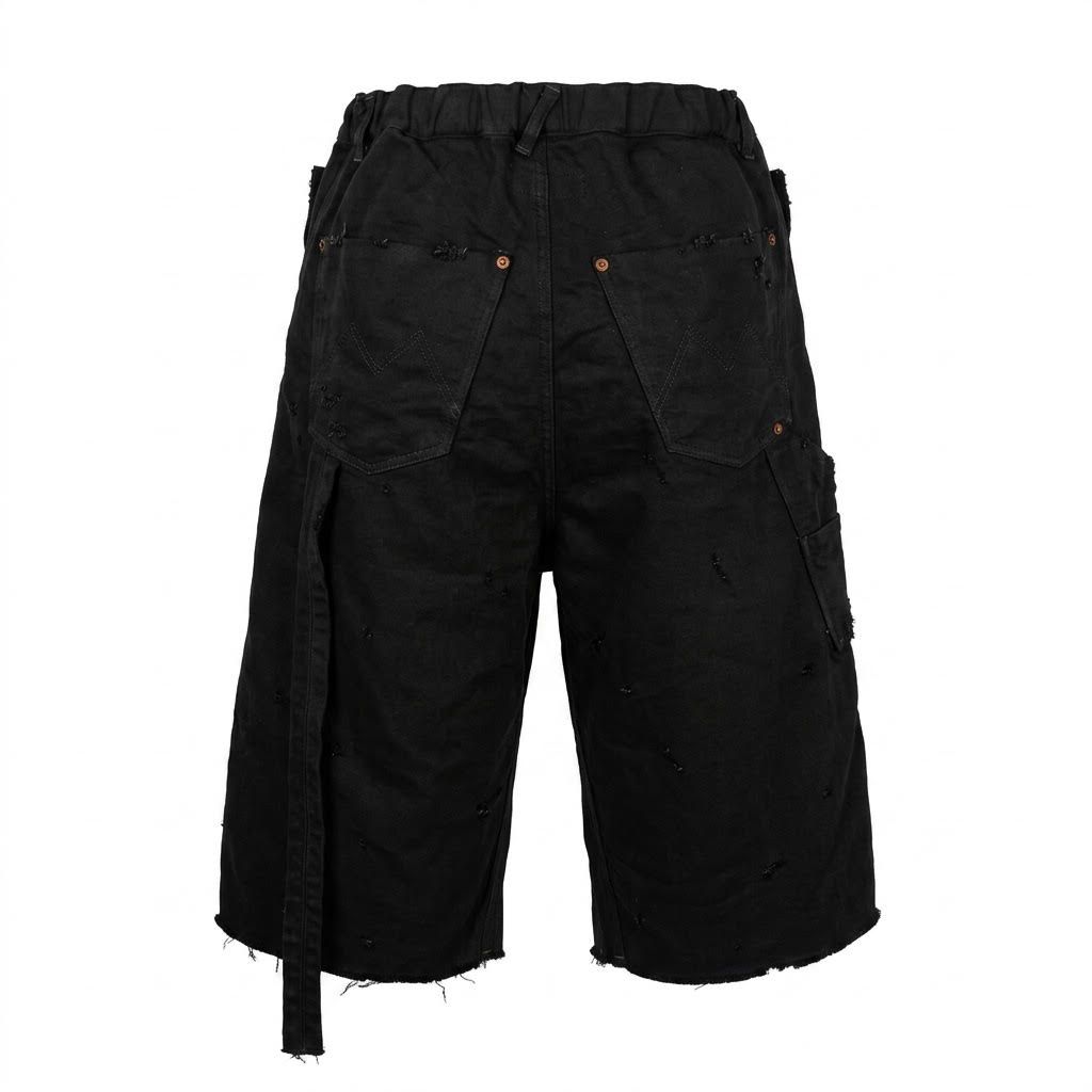 【残りわずか】Cut Off Carpenter Short With Damaged(INLAY DENIM)