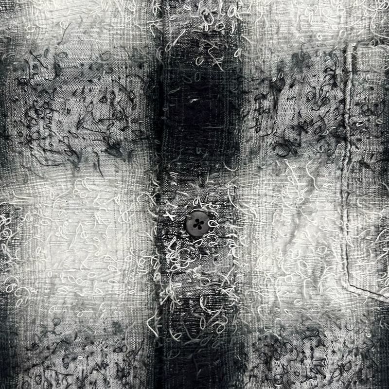 【残り一点】Shaggy Ombre Ribbon Shirt(DRUNK)
