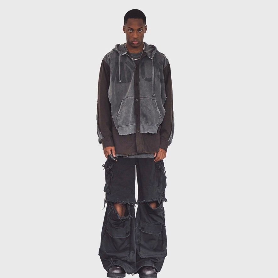 【残り一点】Slash Seam Twist Cargo Pants(AGED TWILL)