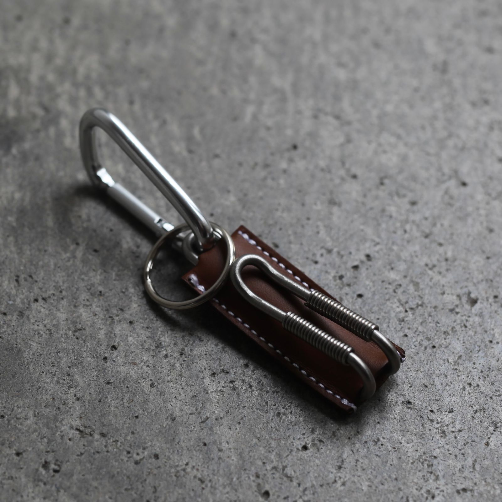 【残り一点】Spring Clip Key Holder(CLIX_MICRO GRAIN)